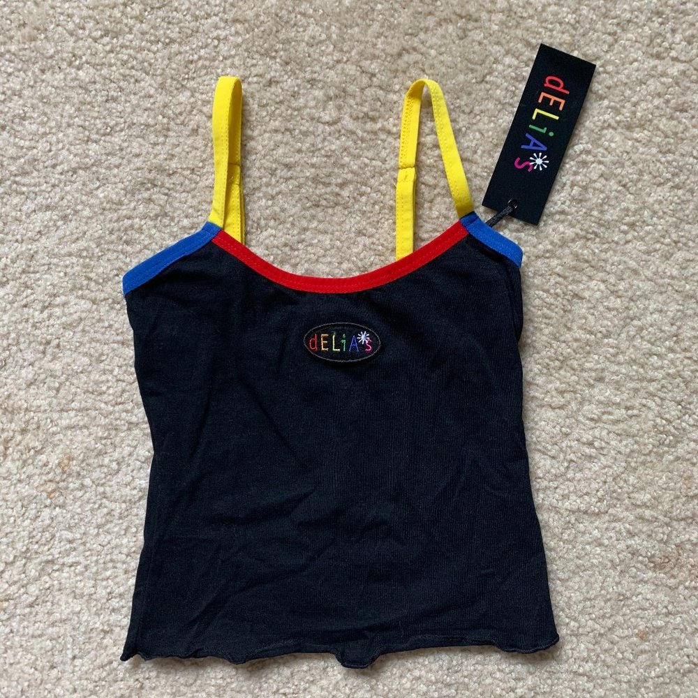 dELiA*s primary color block crop top delias xs